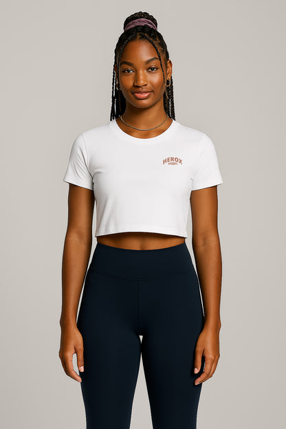 HEROX Crop Top No Sweat White Woman